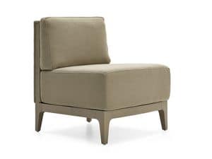 Contour armchair, Lounge chair with large seat, for modern hotels