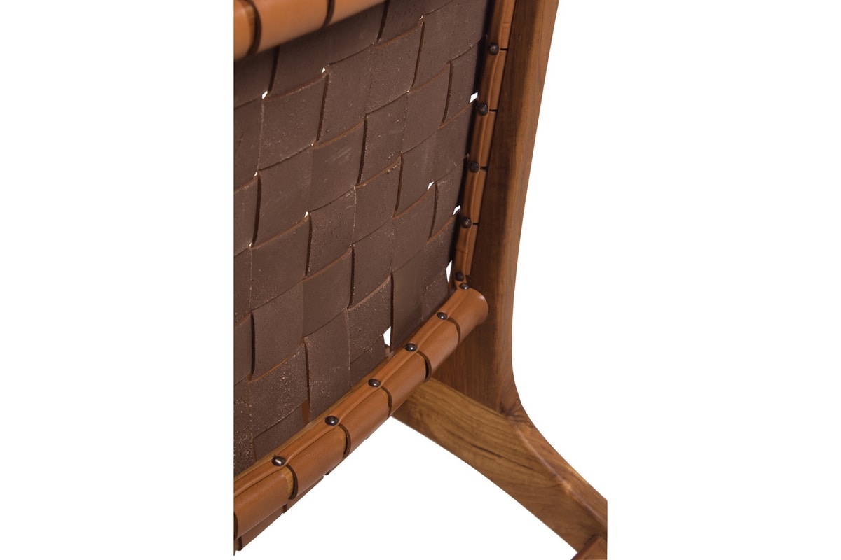 Remix 0535, Relax chair in teak and leather