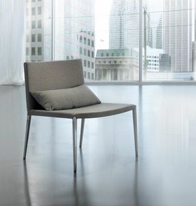 Tulip AT, Lounge chair in steel, tapered legs