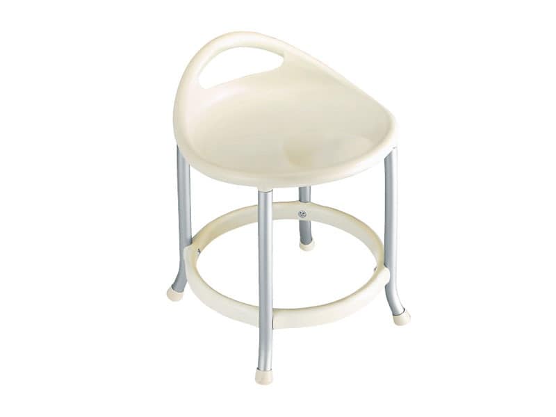Max cod. 18, Low stool in polypropylene and aluminum
