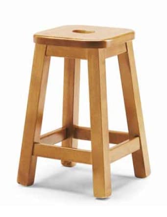 Quadro-B, Rustic low stool, in pine wood