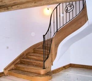 Iron and wood stairs, Iron and wooden stairs, in classic style