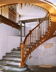 Stone and wood stairs, Stairs in classic style, with various finishes