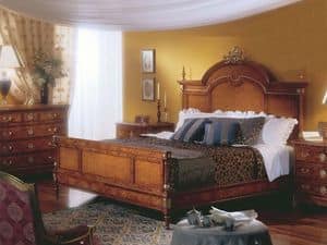 180, Double bed in burr ash, in classic style