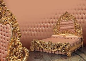 320, Luxury double bed with footboard, for castle