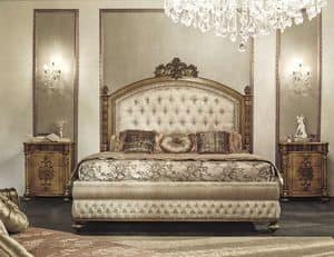6411GT, Double bed with upholstered headboard, for luxury hotels