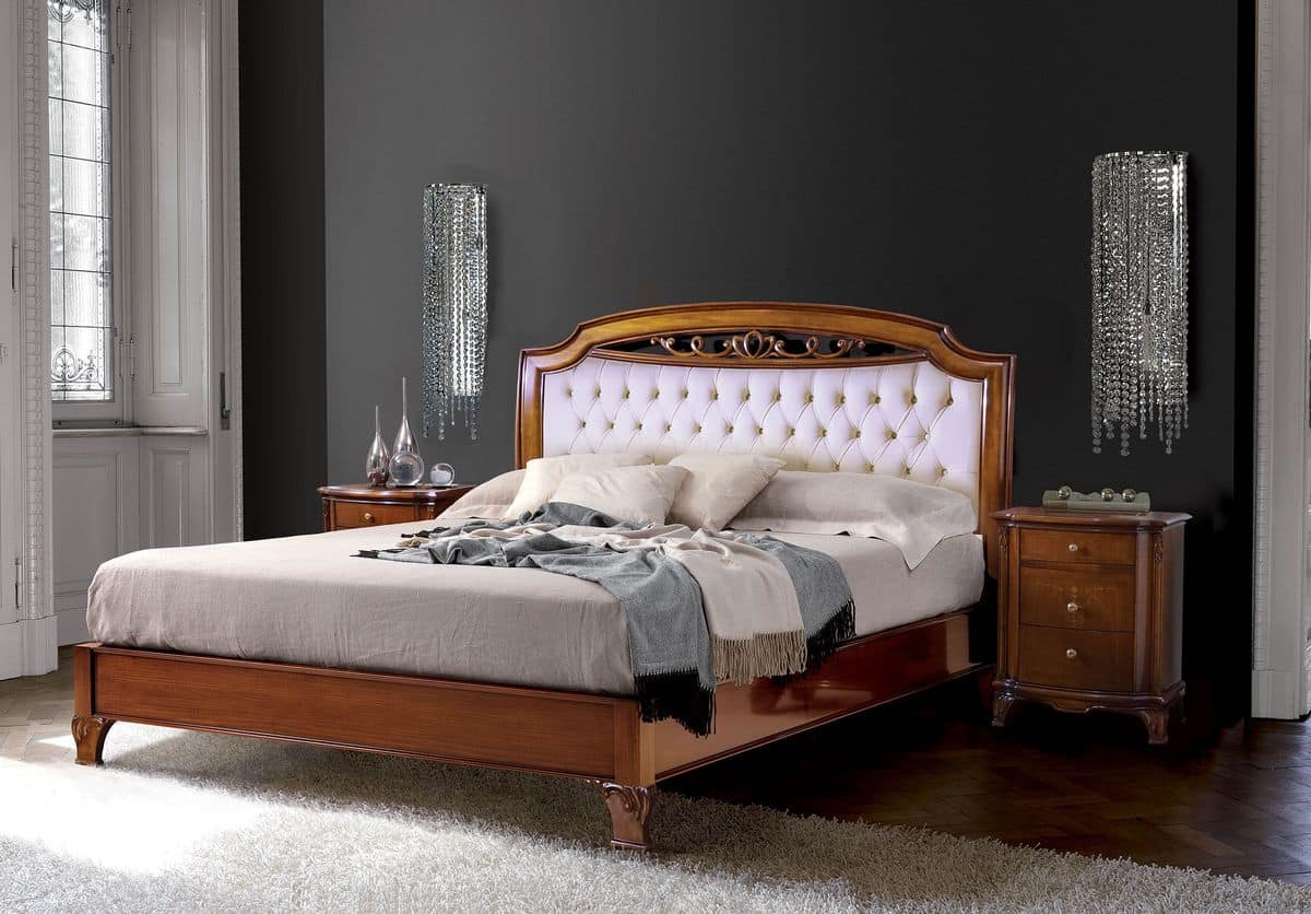 Anna bed, Double bed, capitonné headboard, handcrafted