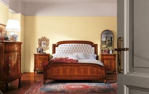 Art. 105/2, Double bed with leather headboard tufted