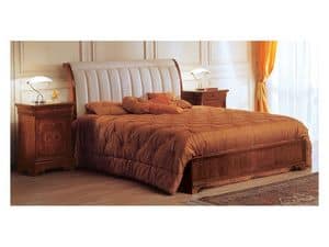 Art. 2026/279/P '800 Francese Luigi Filippo, Classic style bed, padded headboard, for luxury hotel