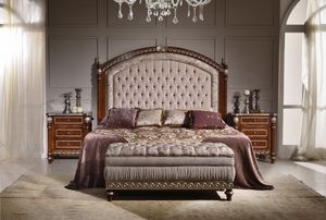 Art. 2086 SHELL, Luxurious bed with a large padded headboard