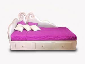 Art. 2930 Candy Valentina, Bed in classic luxury style, eco-leather covering