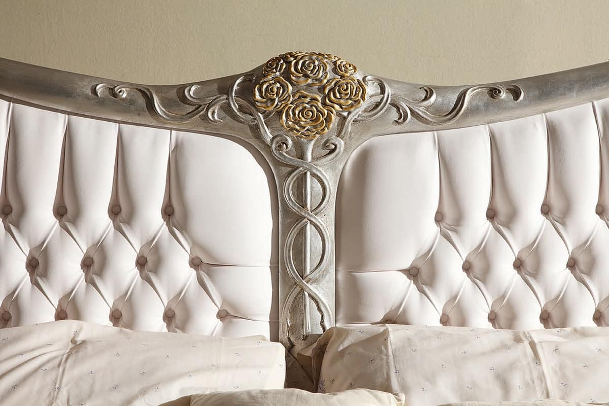 Art. 801, Bed with sinuous lines, with tufted headboard