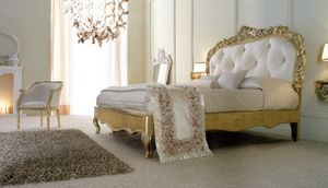 Art. 9051, Luxurious bed in gold finish