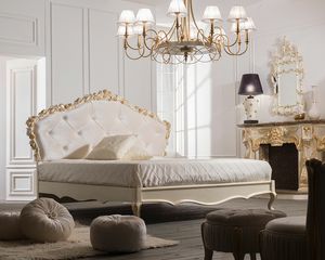Art. 9099, Classic style bed with capitonn headboard