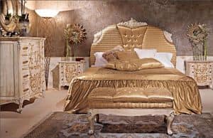Art. 950, Classic bed with upholstered headboard for hotel
