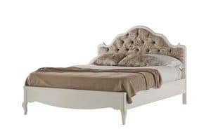 Art. AX713, Bed with headboard quilted, for classic rooms