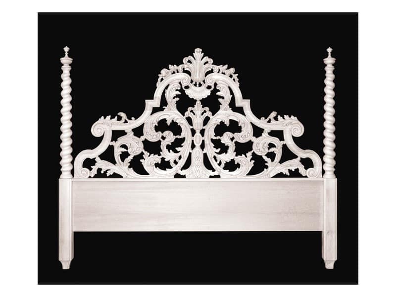Bed art. 75/a Special, Classic style bed with headboard with two columns