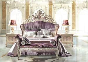 Bijoux C/741, Bed with padded headboard, Classic style