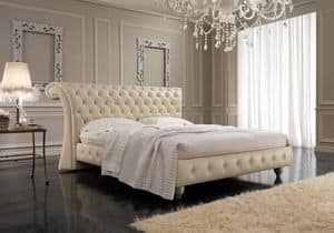 Chesterfield, English style double bed, capitonn� headboard, for bedrooms, hotels, villas