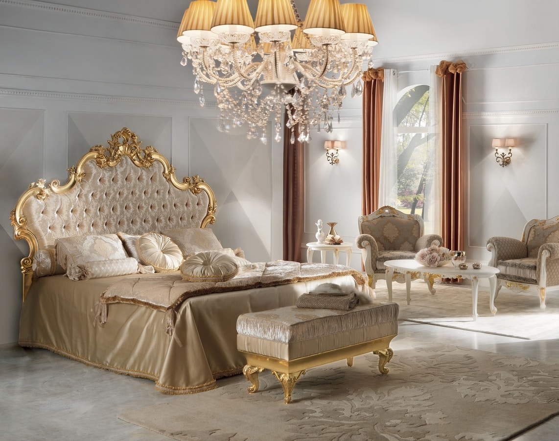 Diamante Art. 2102, Bed with tufted headboard
