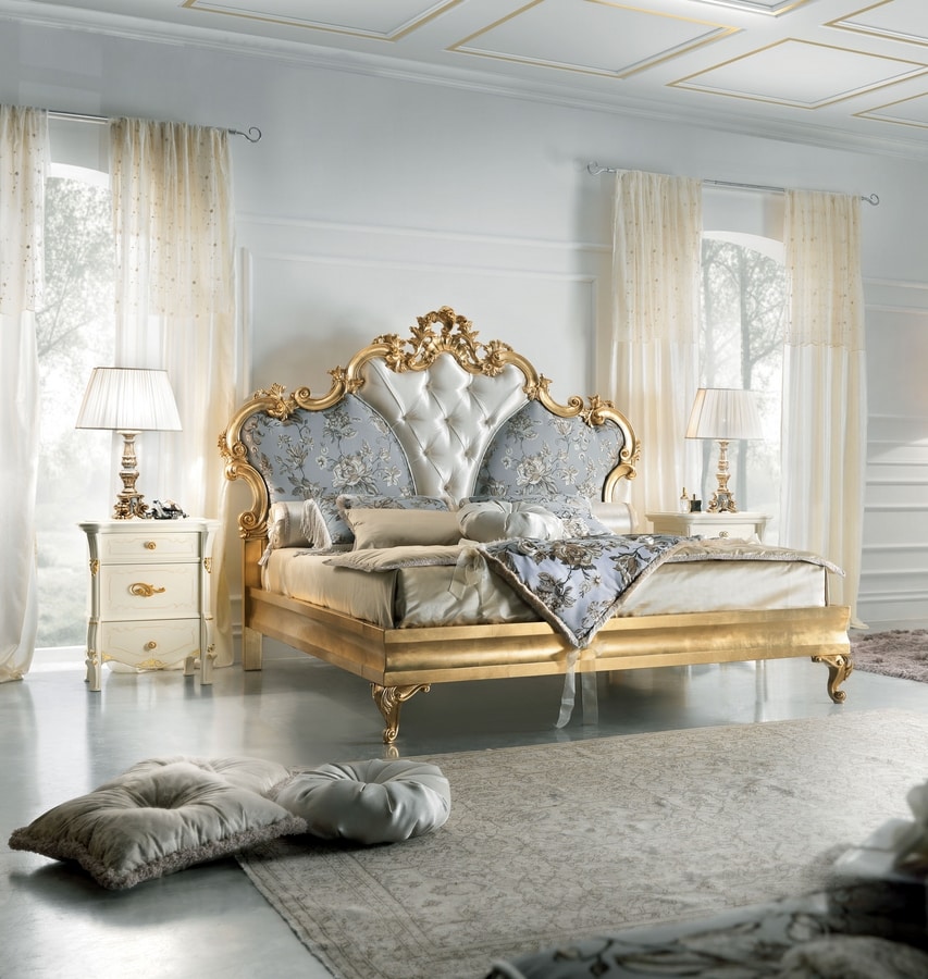 Diamante Art. 2401, Luxurious gold finished bed