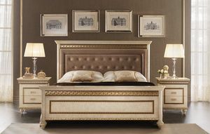 Fantasia upholstered bed, Neoclassical style bed, with upholstered headboard