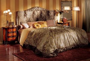 Florence bed, Classic style bed with padded headboard