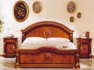 IMPERO / Double bed, Classic luxury double bed in wood, for castles