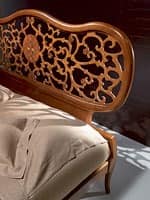 LE07 Novecento bed, Bed in solid wood, inlaid, classic style