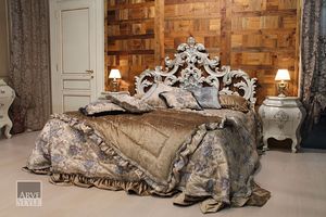 Letizia bed, Bed with a gorgeous carved headboard