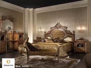 Vanity, Classic luxury bedroom, solid wood double bed