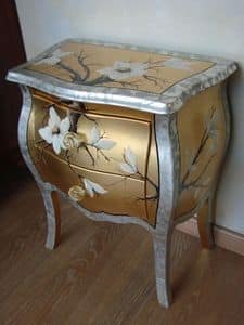 Art. 1407/Z, Classic style nightstand for the bedroom with decorations