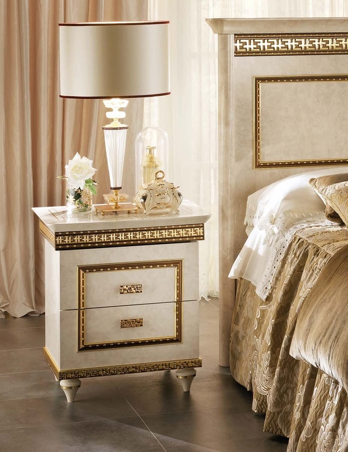Fantasia nightstand, Luxurious nightstand in neoclassical style