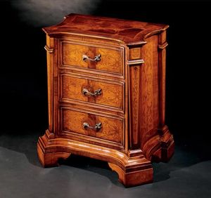 Ferrara bedside table 705 C, Bedside table with precious inlays