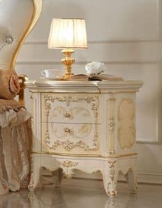 Group '700 Bedside table lacquered, Bedside table in handmade wood, for luxury bedrooms