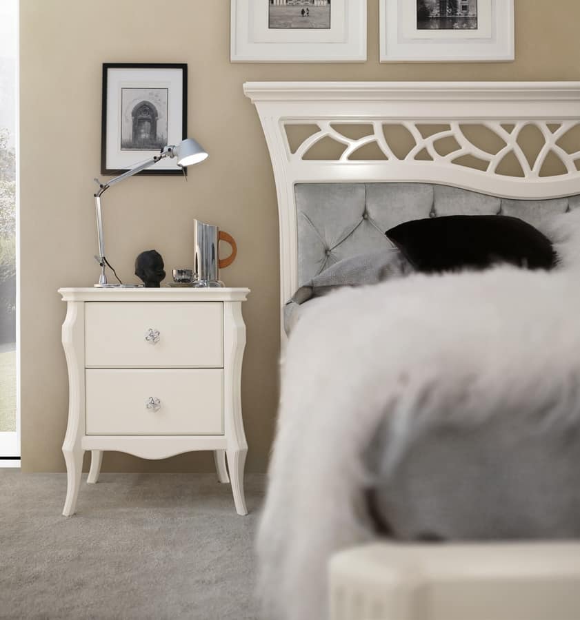 MONTE CARLO / nightstand, Bedside table for glamor bedrooms