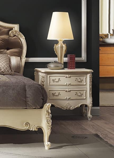 R67 / nightstand, Luxury bedside table in lacquered wood