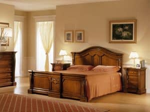 REGINA NOCE / Bedside table, Wooden bedside table, carved by hand, for Bedroom