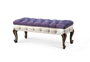 4554/L, Padded bench with buttons in Swarovski
