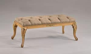 ALICE bench 8427L, Upholstered bench, structure made of beech, classic style