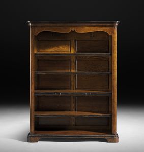 Art. C16 bookcase, Walnut bookcase with pull out shelf