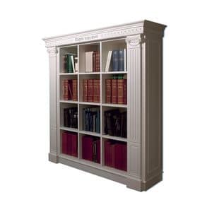 Bookcase ClassMode, Luxurious library, handmade carvings, for living room