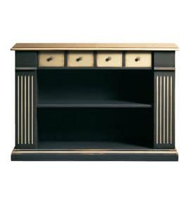 Camilla FA.0105, Bookcase with 4 drawers and 2 shelves, in classic style