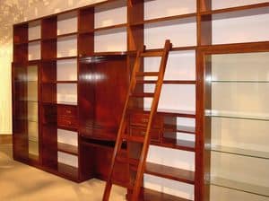 Telaro PC352, Elegant bookcase modular, with movable ladder