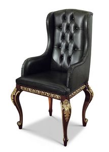 4046/A3, Leather armchair with capitonn backrest