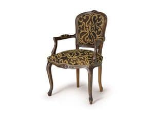 Art.109 armchair, Wooden armchair, Louis XV Style