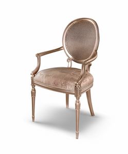 Chair 9026, Chair with armrests, with handcrafted Vienna straw