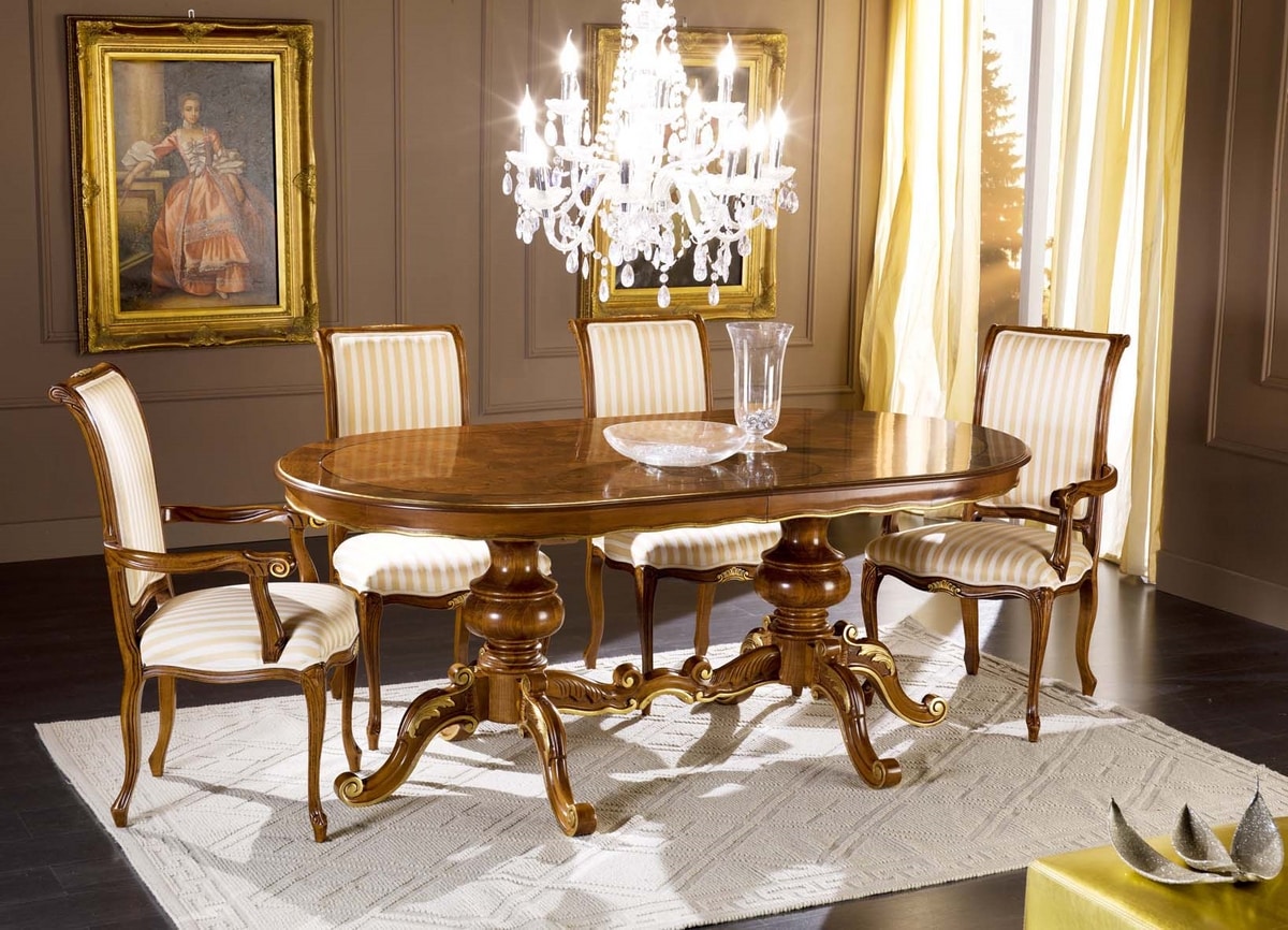 Regency chairs with armrests, Dining chair with armrests