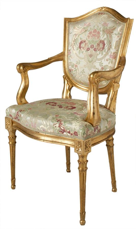 CHAIR ART. SD 0003, Head of the table chair in Venetian style, padded