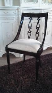 2290 CHAIR, Chair with curved backrest, English style